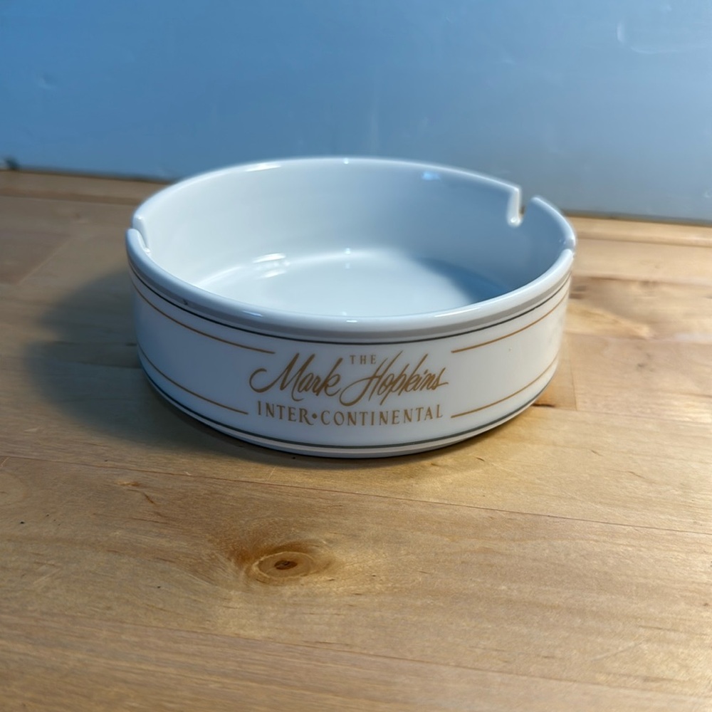 The Mark Hopkins Inter-Continental Hotel Ashtray Vintage Ceramic Made in Germany